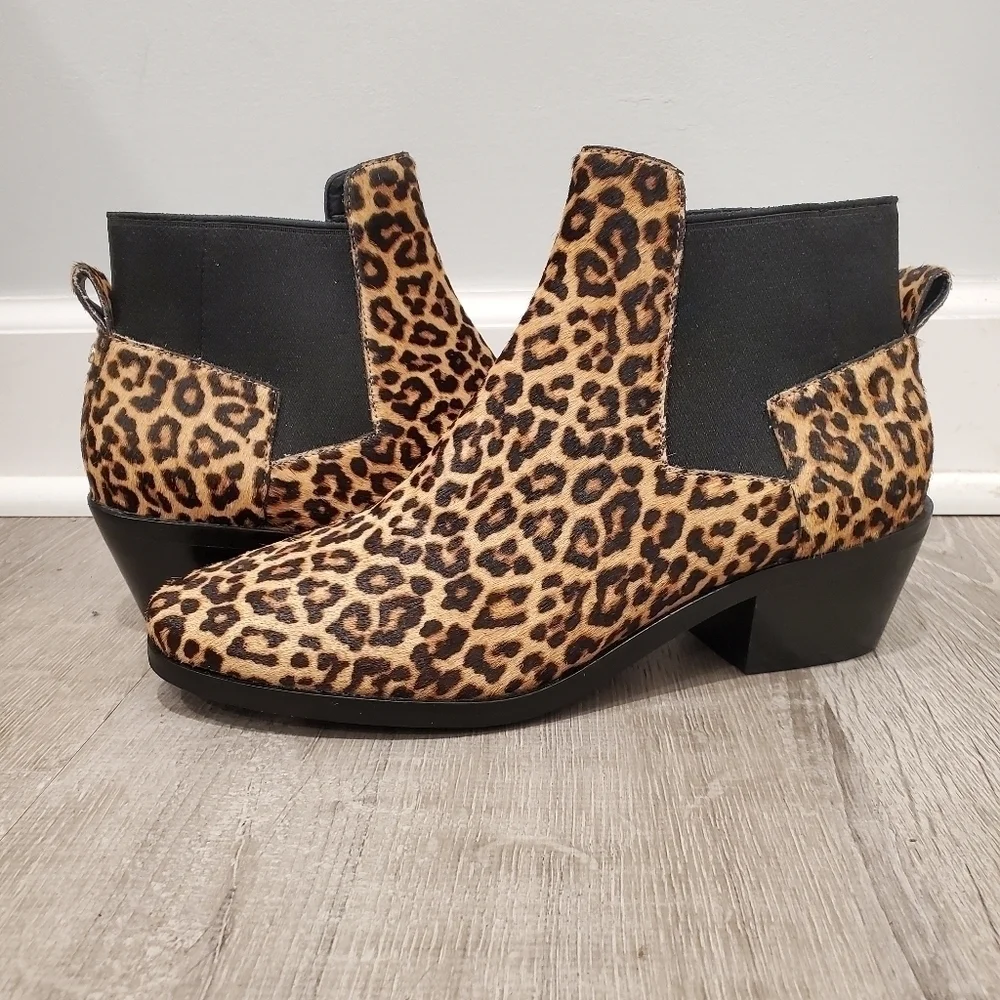 NEW Cole Haan Gia Animal Print Ankle Boots